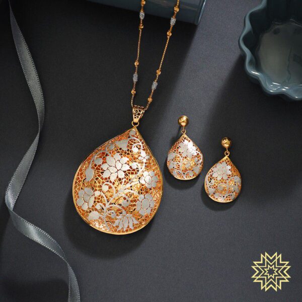Manubhai Gold PENDANT SET