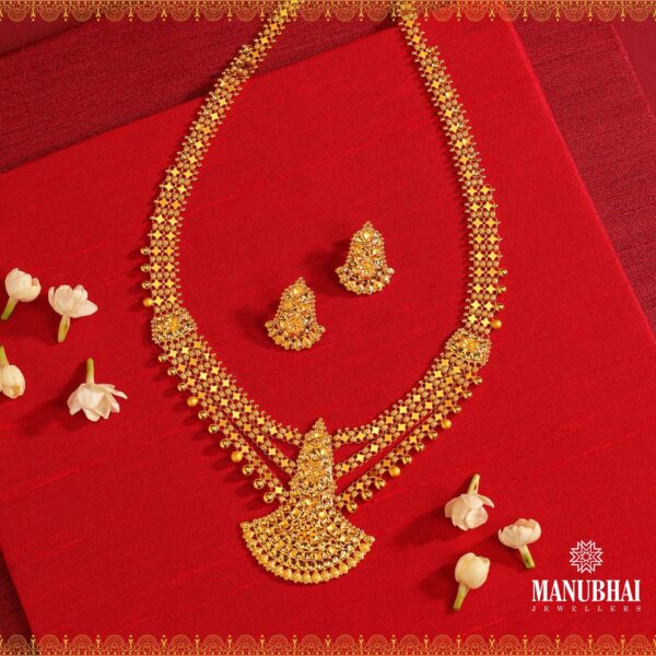 Delicate designed Graceful Gold Necklace Set