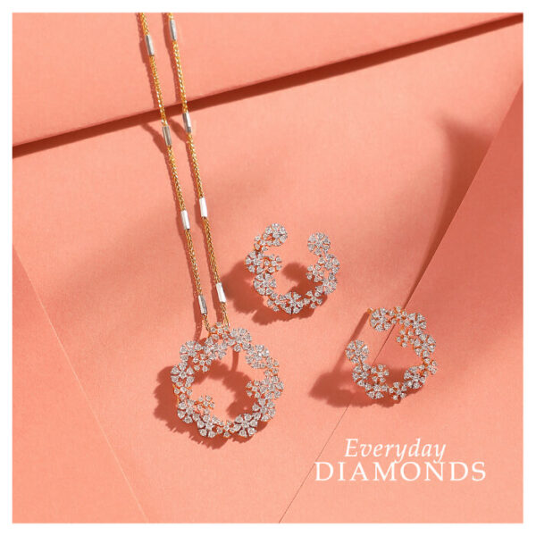 Manubhai Real Diamond PENDANT SET