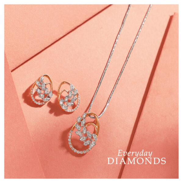 Manubhai Real Diamond PENDANT SET