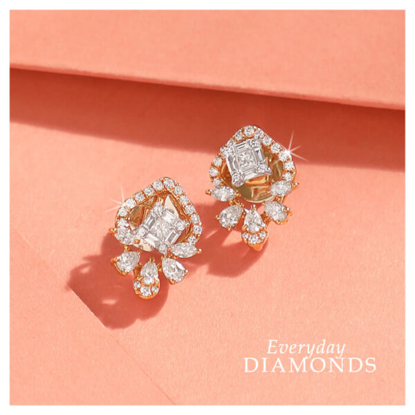 Manubhai Real Diamond Earrings