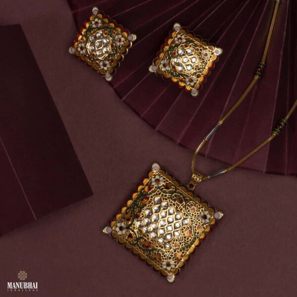 Manubhai Gold PENDANT SET