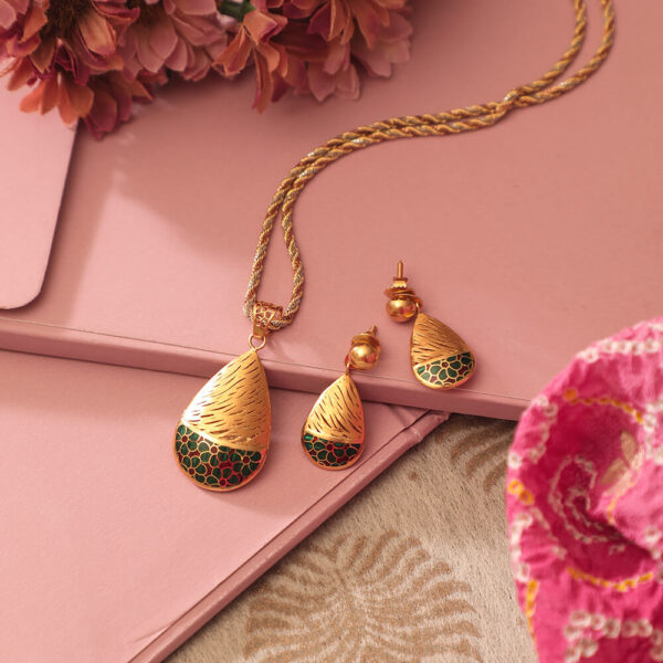 Manubhai Gold PENDANT SET