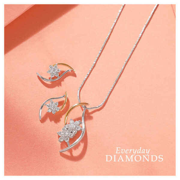 Manubhai Real Diamond PENDANT SET