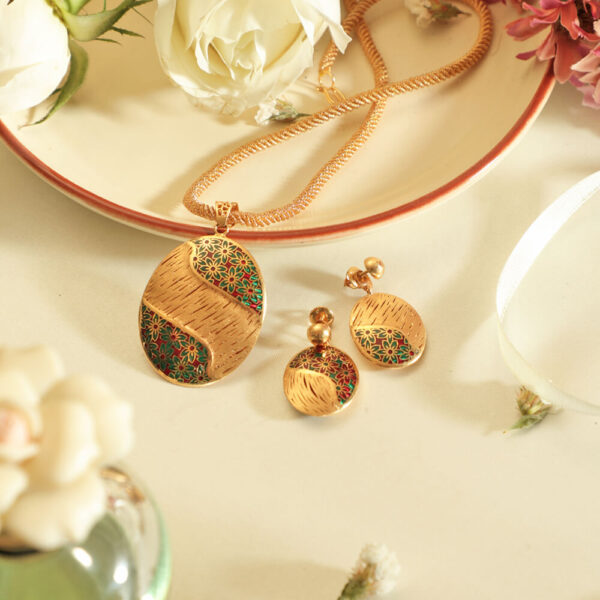 Manubhai Gold PENDANT SET