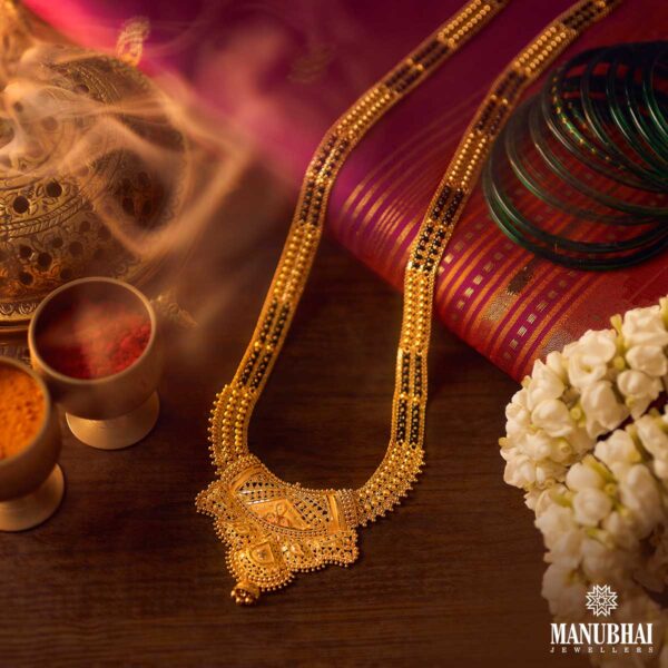 Traditional Bridal Long Chain Gold Mangalsutra