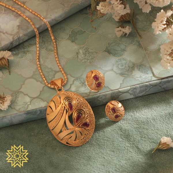 Manubhai Gold PENDANT SET