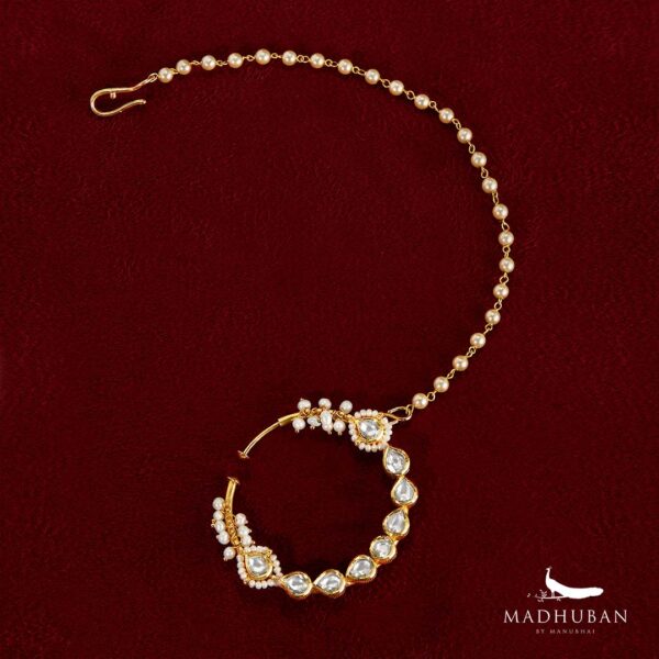 Antique Bridal Nose Ring Nath (22K) Design