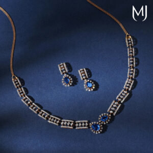 Real diamond necklace set