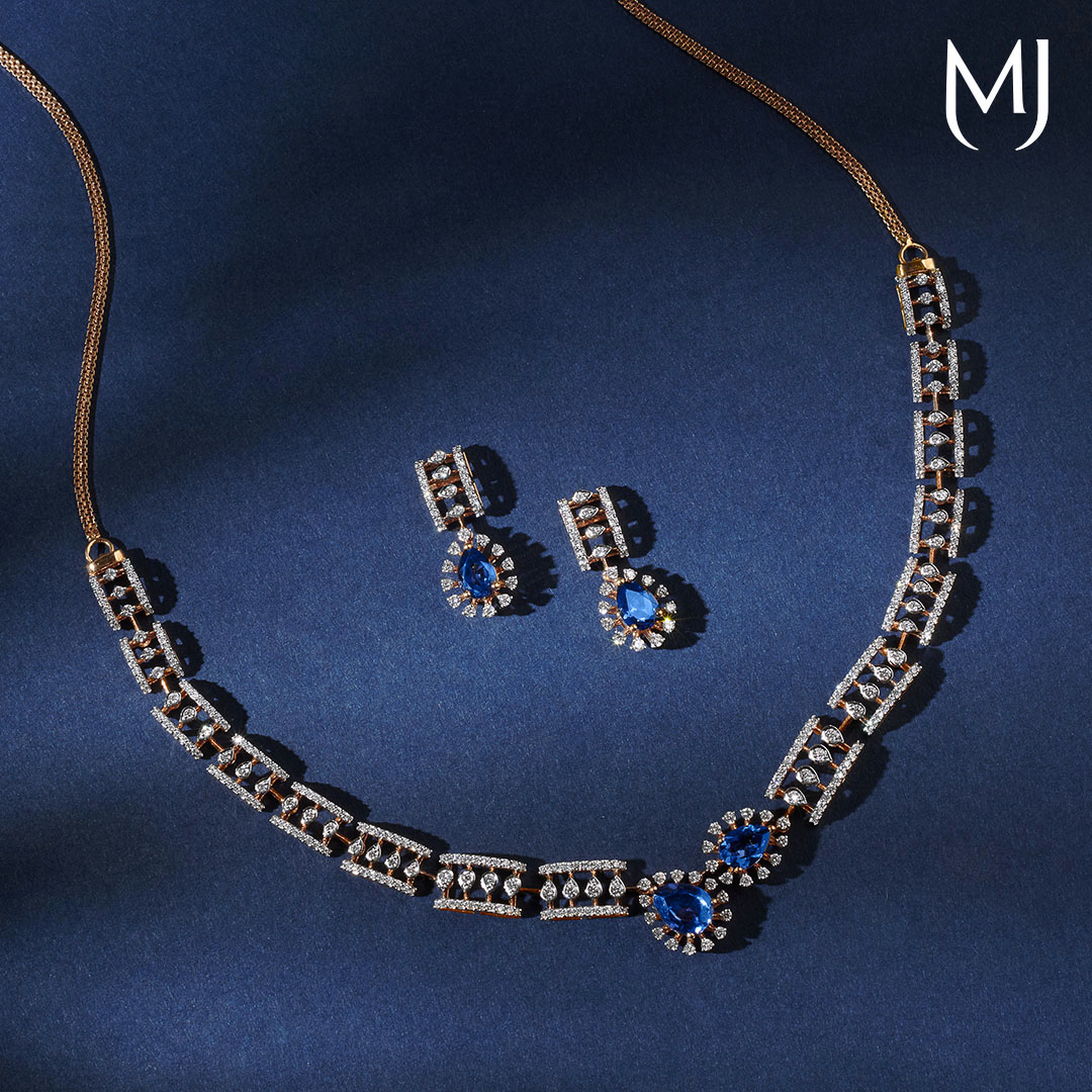 Real diamond necklace set