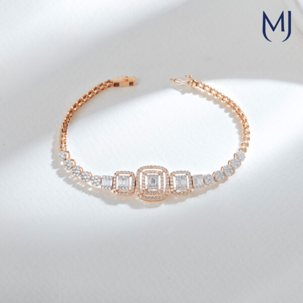 Light weight real diamond bracelet