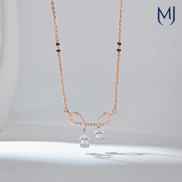 Light weight diamond mangalsutra