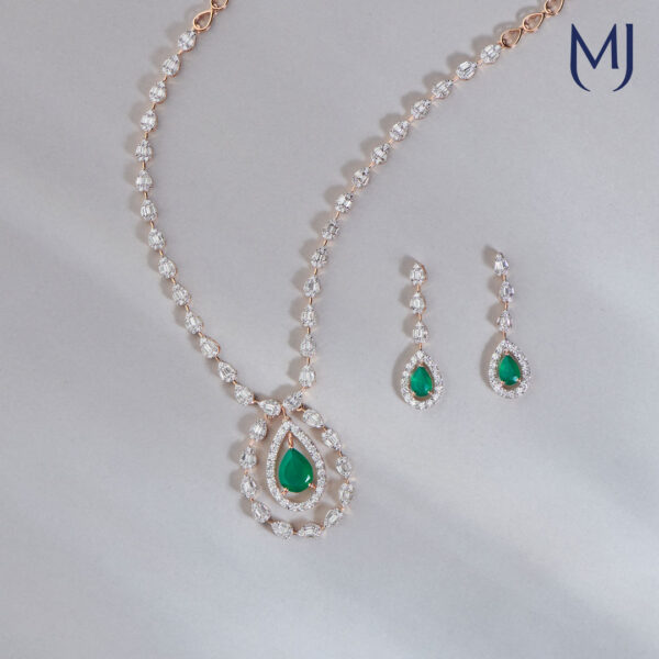 Real diamond necklace set