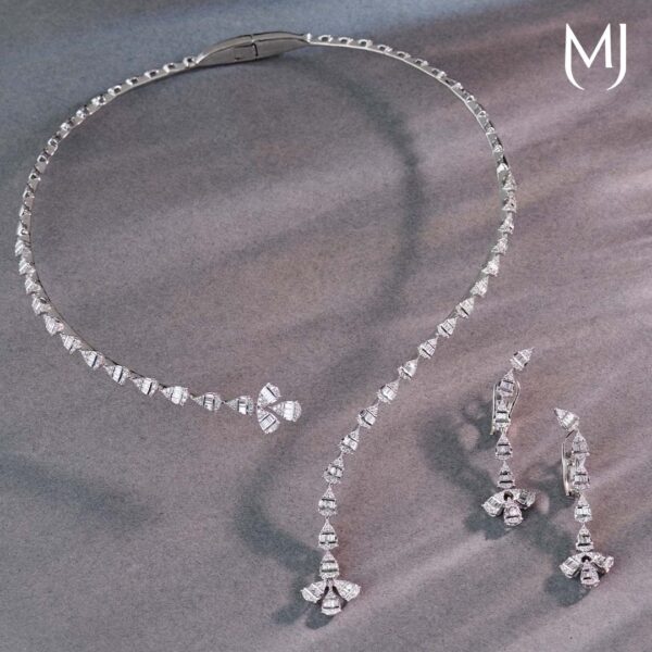 Real diamond necklace set