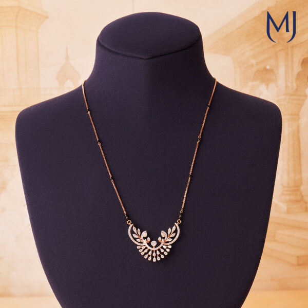 Real diamond mangalsutra