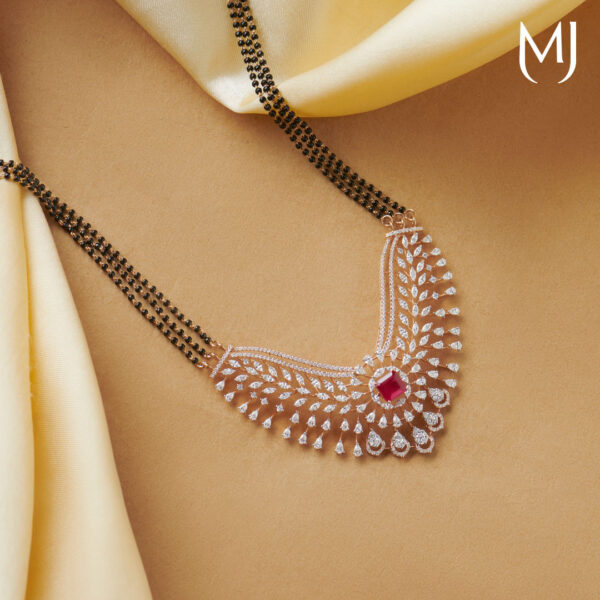 Real diamond mangalsutra