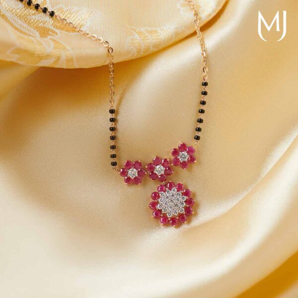 Light weight real diamond mangalsutra