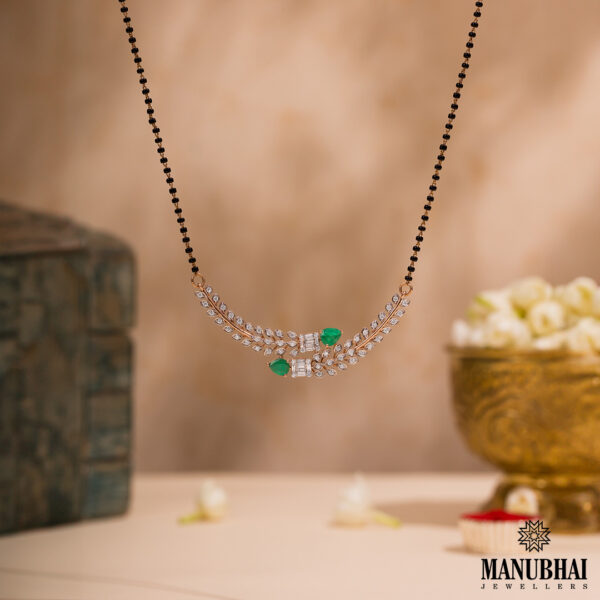Real diamond mangalsutra