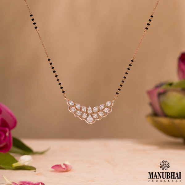 Real diamond mangalsutra