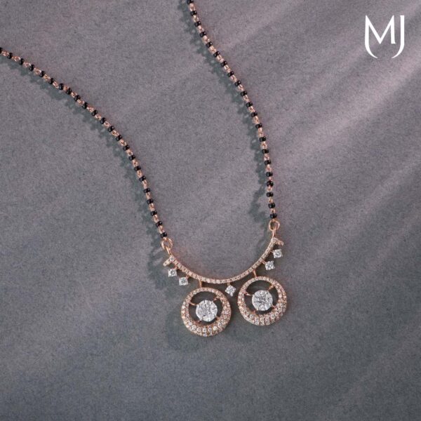 Real diamond mangalsutra