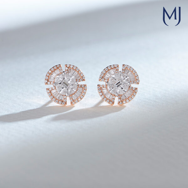 Light weight real diamond earrings