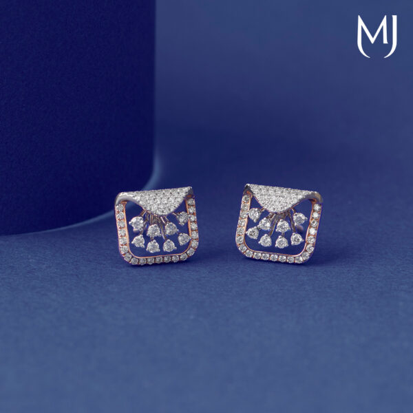 Light weight real diamond earrings