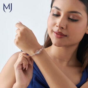 Light weight real diamond bracelet