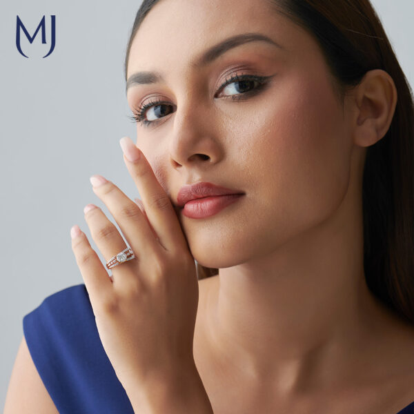 Light weight real diamond ring