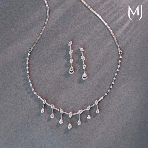 Real diamond necklace set