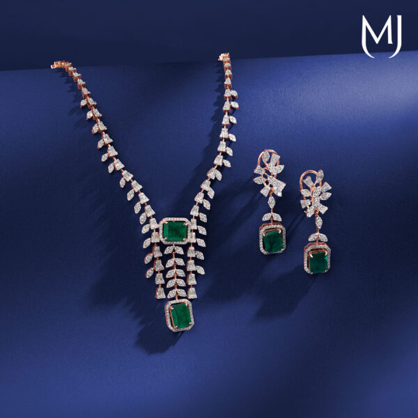 Real diamond necklace set