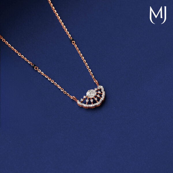 Light weight real diamond mangalsutra