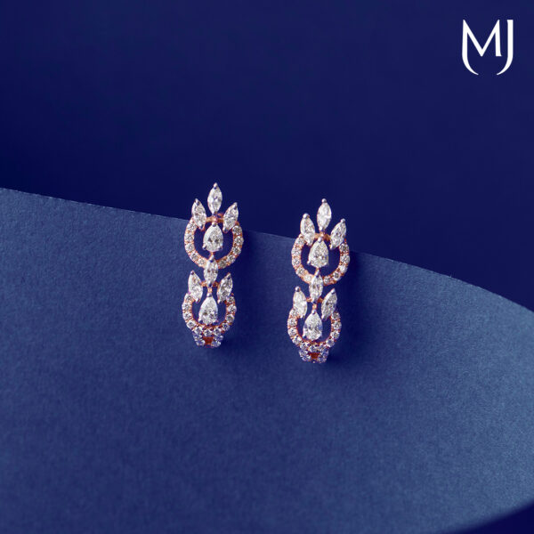 Light weight real diamond earrings