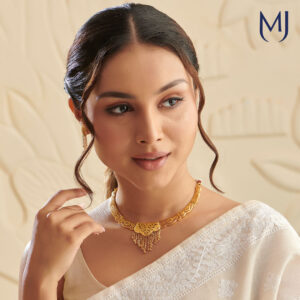 Light weight gold necklace set