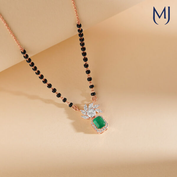 Light weight real diamond mangalsutra