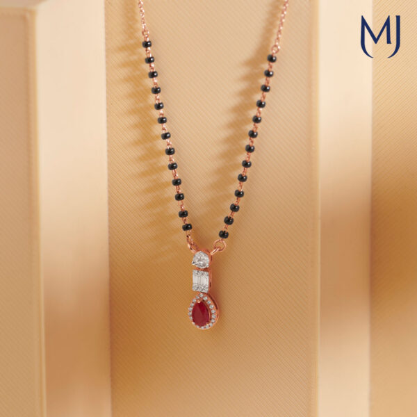 Light weight real diamond mangalsutra