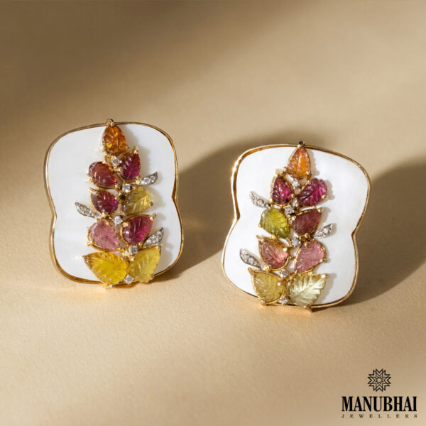 Autumn Leaves Diamond Earrings (14KT)