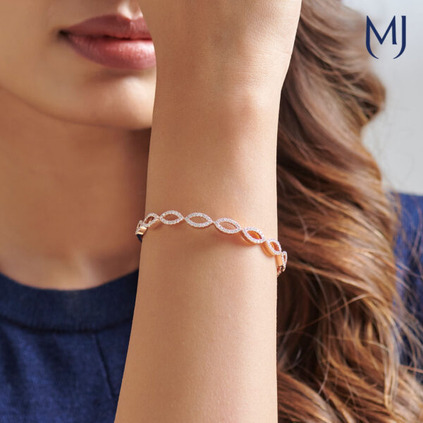 Light weight real diamond bracelet