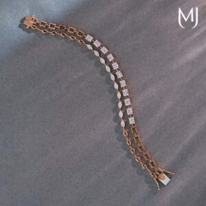 Light weight real diamond bracelet