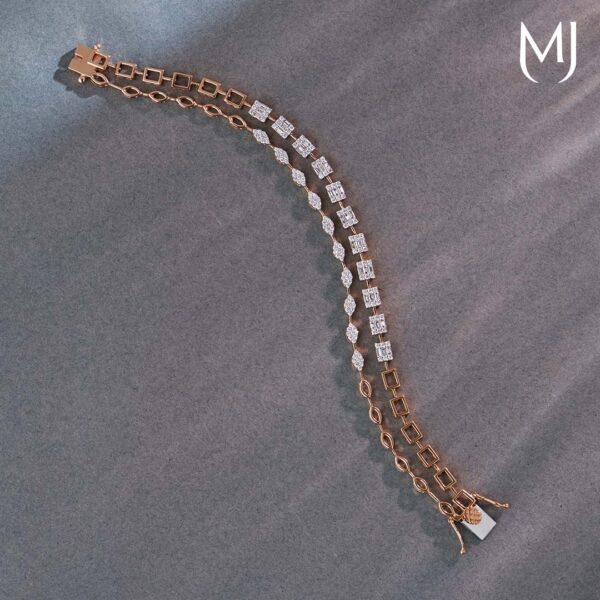 Light weight real diamond bracelet