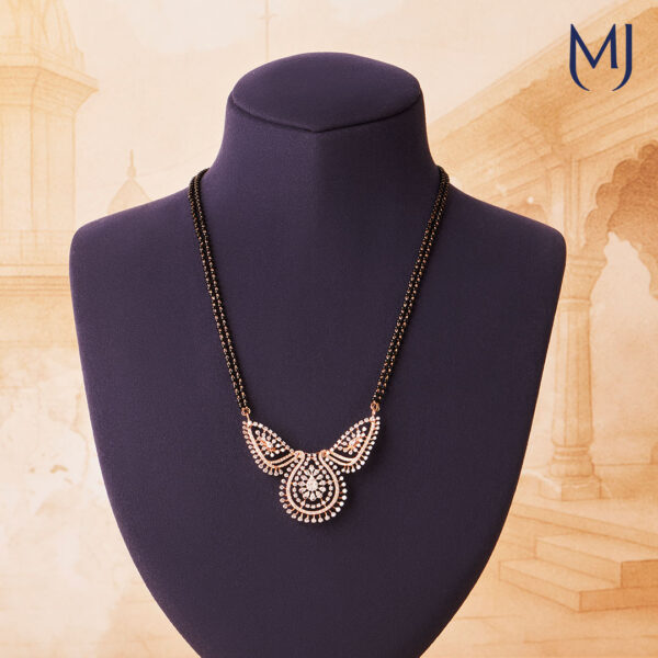 Light weight real diamond mangalsutra