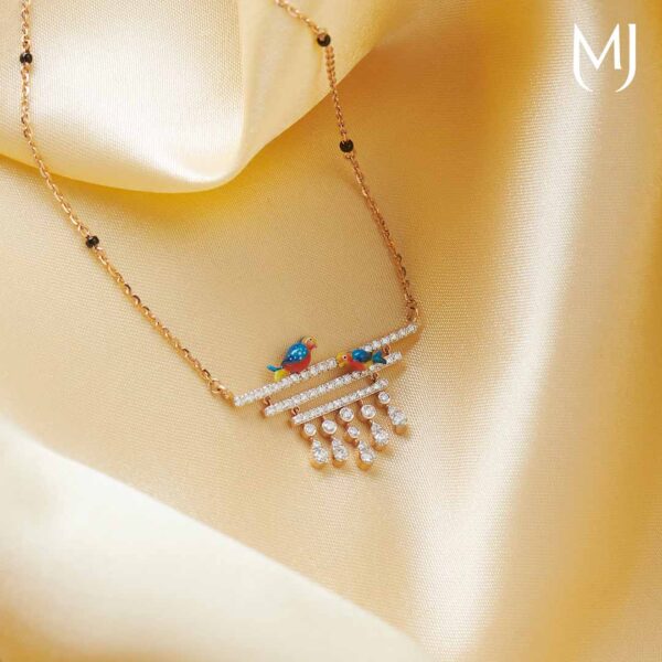 Real diamond mangalsutra
