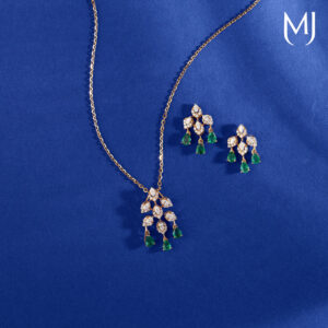 Light weight real diamond pendant set