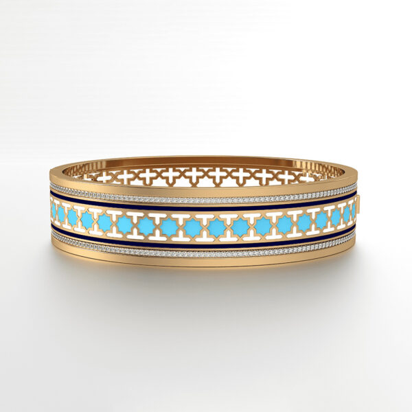 Enamel Blue Gold Bracelet (18K)