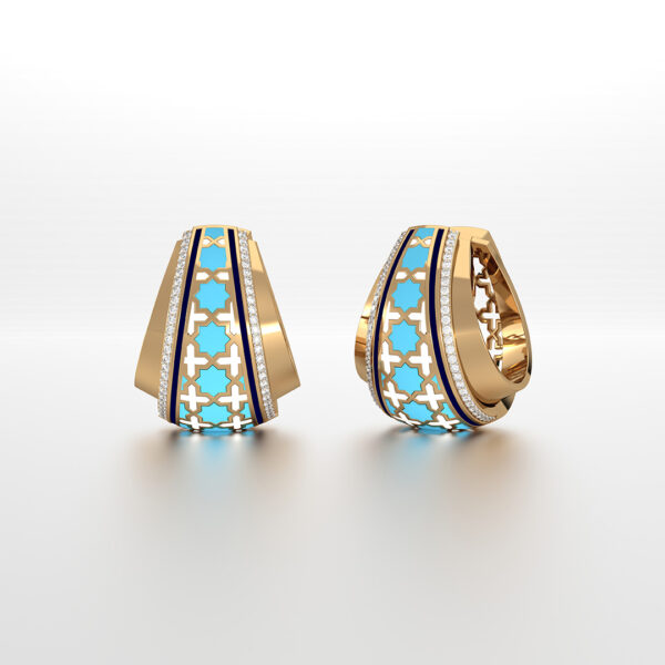 Diamond Half Hoop Earrings (18K)