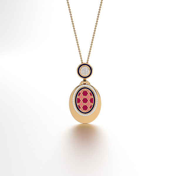 Oval Diamond Pendant (18K)