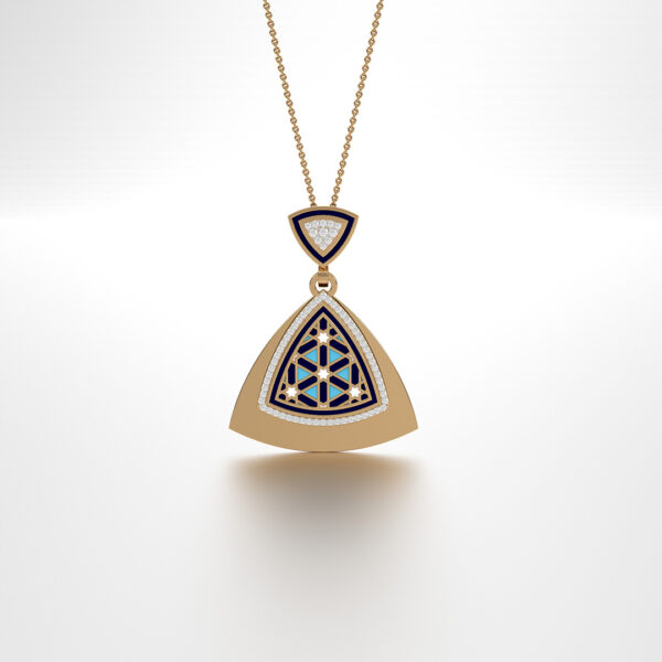 Triangular pendant with Diamonds (18K)