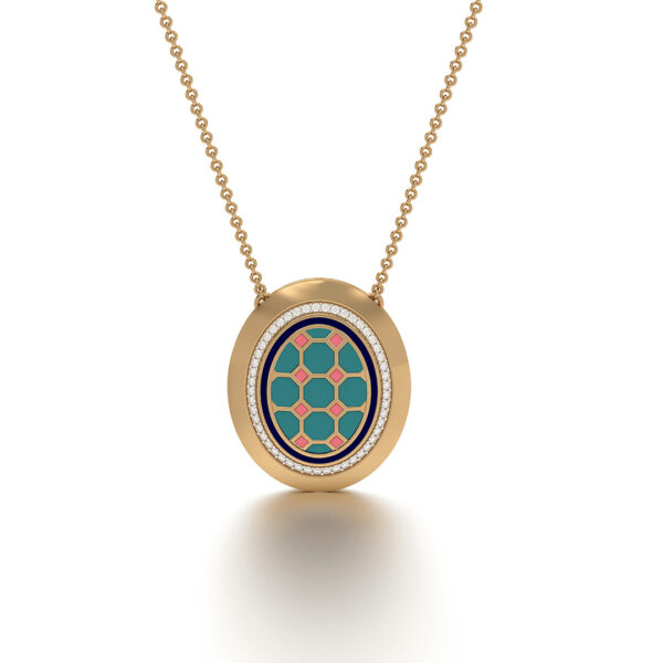 Oval Diamond Pendant (18K)