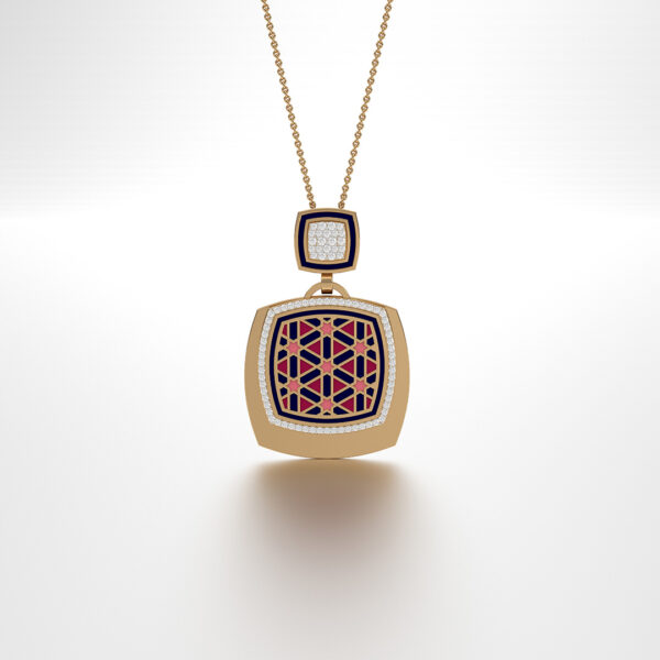 Geometric Diamond Pendant (18K)