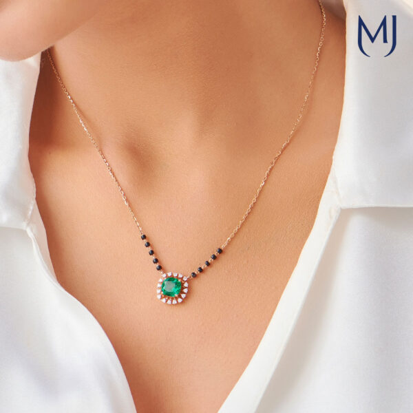 Light weight real diamond mangalsutra