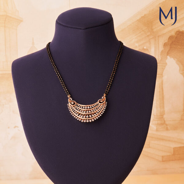 Real diamond mangalsutra